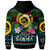 Sanma Polynesian Christmas Hoodie - Custom Sanma Vanuatu Coat of Arms Christmas Hat Polynesian Patterns Hoodie