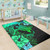 Hawaii Area Rug Hawaii Polynesian Turtle Tropical Gardient Green