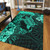 Hawaii Area Rug Hawaii Polynesian Turtle Tropical Patina Green
