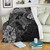 Hawaii Premium Blanket Hawaii Polynesian Turtle Tropical Grey