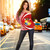 Tonga Off Shoulder Sweatshirt Coat Of Arm Lauhala Circle