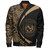 Hawaii Bomber Jacket Coat Of Arm Lauhala Gold Circle
