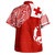 Tonga Hawaiian Shirt Tonga Polynesian Flag With Coat Of Arms