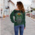 Hawaii Off Shoulder Sweatshirt Map Kanaka Football Style