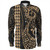 Hawaii Long Sleeve Shirt Hawaiian Map Kakau Style Gold