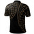 Hawaii Polo Shirt Hawaiian Map Kakau Style Gold
