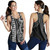Hawaii Women Tank Hawaiian Map Kakau Style White
