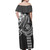 Hawaii Polynesian Combo Dress And Hawaiian Shirt - The Flow Of Ocean White
