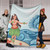 Hawaii Premium Blanket Hula Dance Cartoon