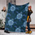 Hawaii Premium Blanket Turtle Plumeria Blue