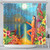 Hawaii Shower Curtain Hula Girl Sing In Village