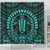 Hawaii Shower Curtain Kakau Honu Arc Polynesian Turquoise