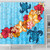 Hawaii Shower Curtain Turtle Hibiscus Pattern Blue