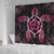 Hawaii Shower Curtain Turtle Hibiscus Pink