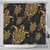 Hawaii Shower Curtain Turtle Pattern Golden
