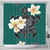 Hawaii Shower Curtain Turtle Poly Trinal Plumeria Turquoise