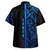 Samoa Hawaiian Shirt - Samoa Coat Of Arms With Polynesian Tribal Pattern Blue