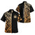 Samoa Hawaiian Shirt - Samoa Coat Of Arms With Polynesian Tribal Pattern Gold