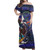Guam Woman Off Shoulder Long Dress - Guam Independence Day With Hook Polynesian Patterns