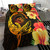 Hawaii Polynesian Bedding Set - Hawaii Sharks Tribal Patterns Orange