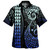 Hawaii Hawaiian Shirt Hawaiian Map Kakau Style Blue