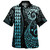 Hawaii Hawaiian Shirt Hawaiian Map Kakau Style Turquoise