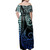 Hawaii Polynesian Combo Dress And Shirt Hawaiian Map Kakau Style Blue
