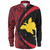 Papua New Guinea Long Sleeve Shirt Coat Of Arm Lauhala Circle