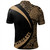 Kiribati Polo Shirt Coat Of Arm Lauhala Gold Circle