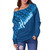 Hawaiian Off Shoulder Sweatshirt Kanaka Maoli Kakau Style