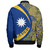 Nauru Bomber Jacket Coat Of Arm Lauhala Circle