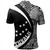 Tuvalu Polo Shirt Coat Of Arm Lauhala White Circle
