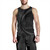 Cook Islands Tank Top Coat Of Arm Lauhala Gray Circle