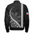Philippines Bomber Jacket Tribal Polynesian Sun Gray