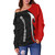 New Zealand Women Off Shoulder Sweatshirt - Aotearoa Silver Fern Maori