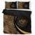 Hawaii Bedding Set Coat Of Arm Lauhala Gold Circle