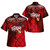 Tonga Polynesian Hawaiian Shirt - Tonga Coat Of Arms with Lauhala Tribal Pattern
