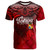 Tonga Polynesian T-Shirt - Tonga Coat Of Arms with Lauhala Tribal Pattern