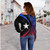 Puerto Rico Off Shoulder Sweatshirt Coat Of Arm Lauhala Circle