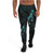 Austral Islands Jogger - Austral Islands Coat Of Arms With Turtle Blooming Hibiscus Turquoise