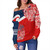 New Zealand Off Shoulder Sweatshirt Tino Rangatiratanga Maori Mask