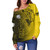 Hawaii McKinley High School Off Shoulder Sweatshirt - Tigers Mascot Hawaii Patterns