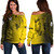 Hawaii McKinley High School Off Shoulder Sweatshirt - Tigers Mascot Hawaii Patterns