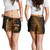 Hawaii James Campbell High School Women Shorts - Head Saber Tooth Mascot Hawaii Patterns