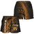 Hawaii James Campbell High School Women Shorts - Head Saber Tooth Mascot Hawaii Patterns