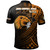 Hawaii James Campbell High School Polo Shirt - Custom Head Saber Tooth Mascot Hawaii Patterns