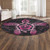 Hawaii Round Rug Turtle Hibiscus Pink