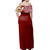 Hawaii Woman Off Shoulder Long Dress James B. Castle High School With Crest Style