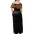 Hawaii Woman Off Shoulder Long Dress James Campbell High School With Crest Style