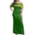 Hawaii Woman Off Shoulder Long Dress Kaimuki High School With Crest Style